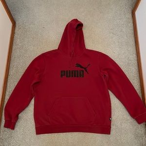 Large Mens Red Puma Hoodie